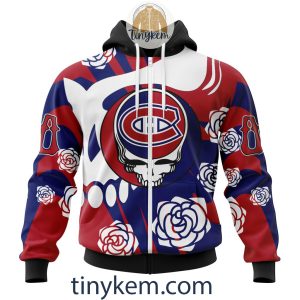 Montreal Canadiens Customized Hoodie Tshirt With Gratefull Dead Skull Design2B2 YR3Yt