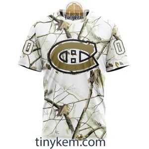 Montreal Canadiens Customized Hoodie Tshirt With White Winter Hunting Camo Design2B6 KbKHI
