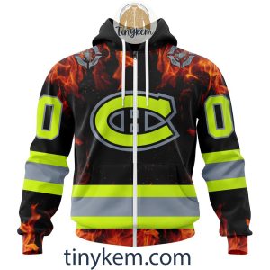 Montreal Canadiens Firefighters Customized Hoodie Tshirt Sweatshirt2B2 Dn1zT