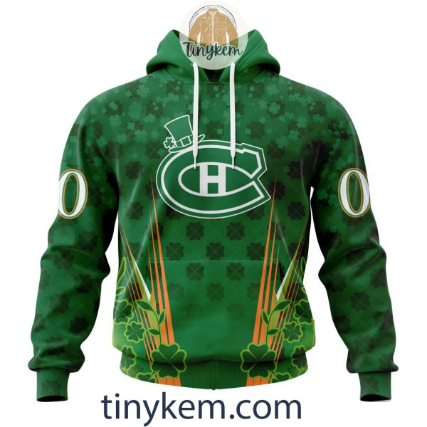 Montreal Canadiens Shamrocks Customized Hoodie, Tshirt: Gift for St Patrick’s Day