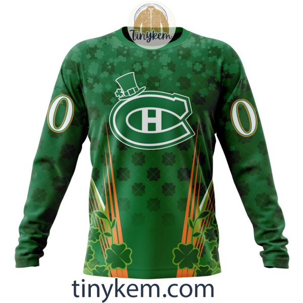 Montreal Canadiens Shamrocks Customized Hoodie, Tshirt: Gift for St Patrick’s Day