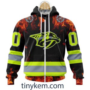 Nashville Predators Firefighters Customized Hoodie Tshirt Sweatshirt2B2 A795a