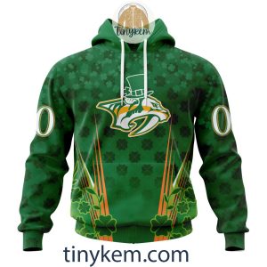 Nashville Predators Hoodie, Tshirt With Personalized Design For St. Patrick Day
