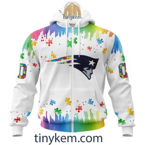 New England Patriots Autism Tshirt, Hoodie With Customized Design For Awareness Month