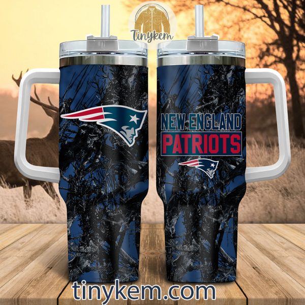 New England Patriots Realtree Hunting 40oz Tumbler