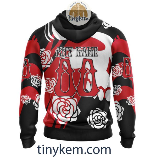 New Jersey Devils Customized Hoodie, Tshirt With Gratefull Dead Skull Design