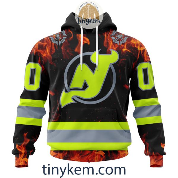 New Jersey Devils Firefighters Customized Hoodie, Tshirt, Sweatshirt