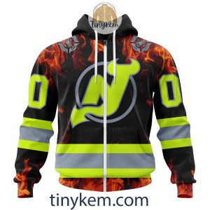 New Jersey Devils Firefighters Customized Hoodie Tshirt Sweatshirt2B2 h1mQ3
