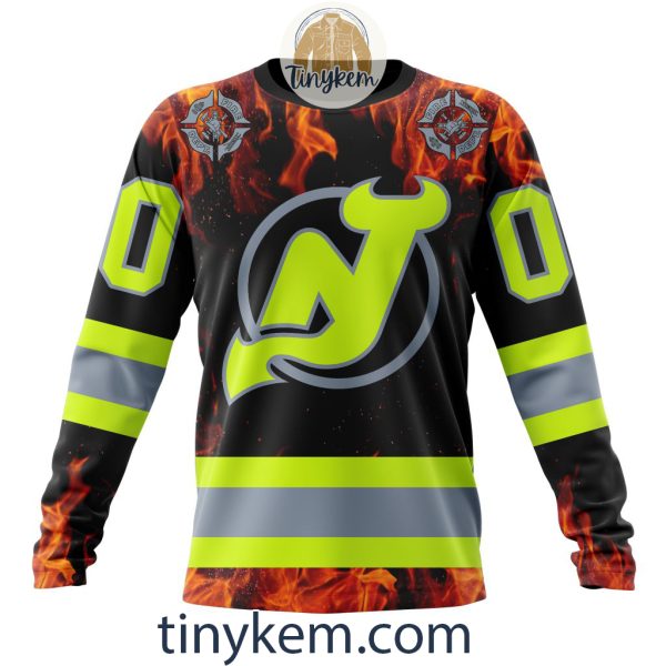 New Jersey Devils Firefighters Customized Hoodie, Tshirt, Sweatshirt