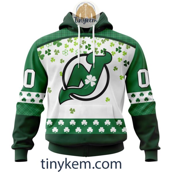New Jersey Devils Hoodie, Tshirt With Personalized Design For St. Patrick Day