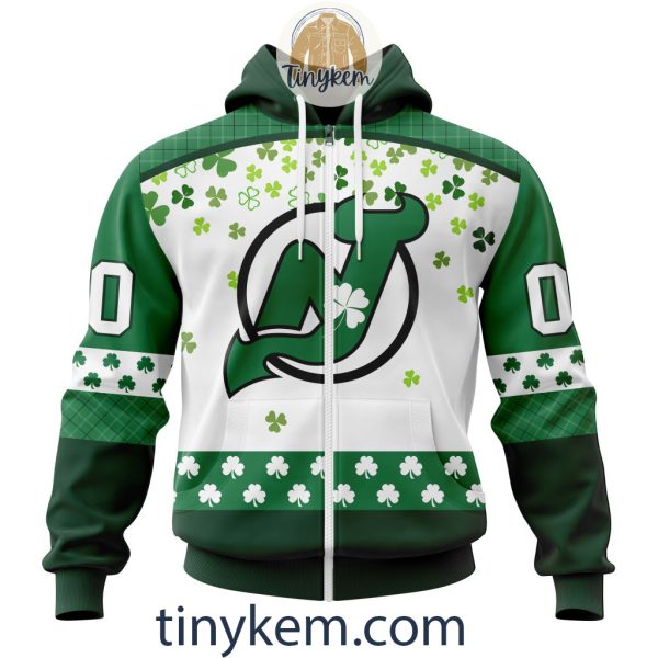 New Jersey Devils Hoodie, Tshirt With Personalized Design For St. Patrick Day