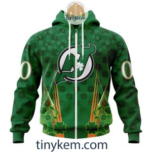 New Jersey Devils Shamrocks Customized Hoodie, Tshirt: Gift for St Patrick’s Day