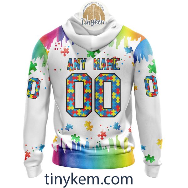 New York Giants Autism Tshirt, Hoodie With Customized Design For Awareness Month