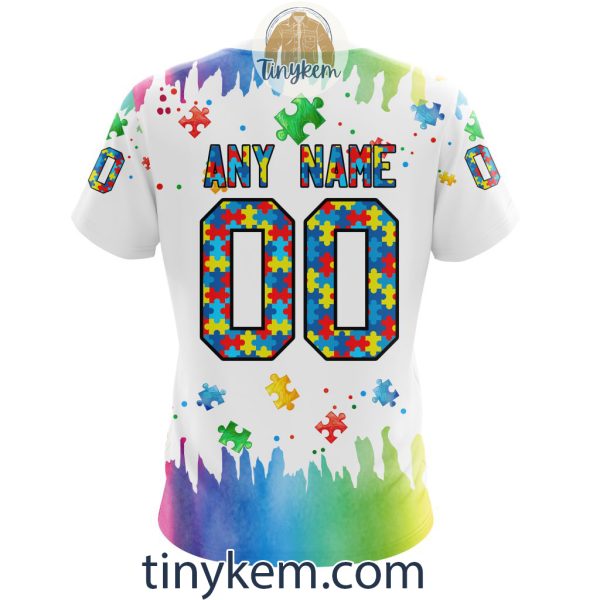 New York Giants Autism Tshirt, Hoodie With Customized Design For Awareness Month