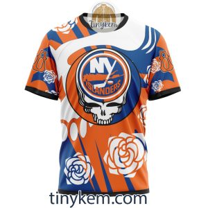 New York Islanders Customized Hoodie Tshirt With Gratefull Dead Skull Design2B6 LIfS3