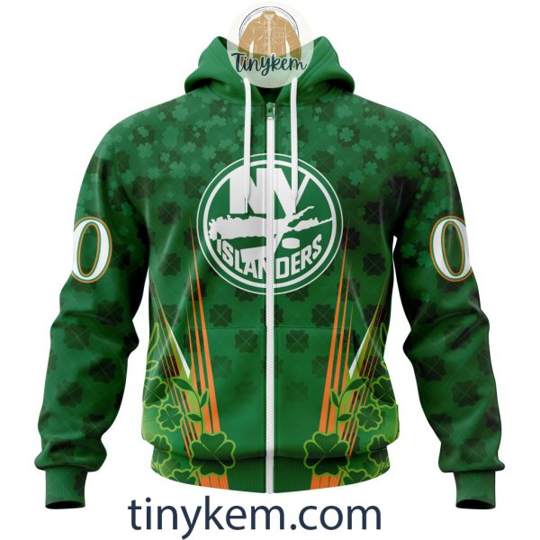 New York Islanders Shamrocks Customized Hoodie, Tshirt: Gift for St Patrick’s Day