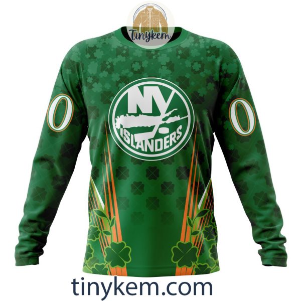 New York Islanders Shamrocks Customized Hoodie, Tshirt: Gift for St Patrick’s Day