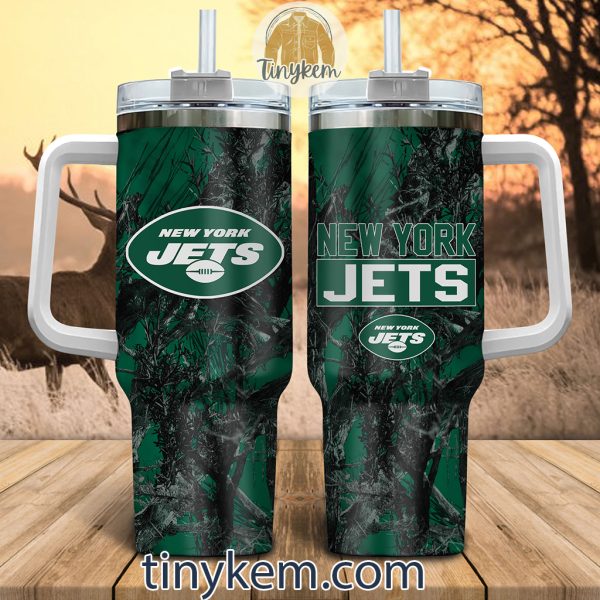 New York Jets Realtree Hunting 40oz Tumbler