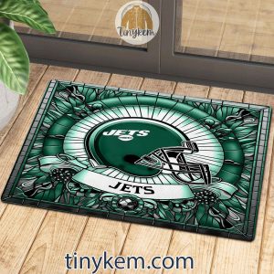 New York Jets Stained Glass Design Doormat2B3 t8lGp