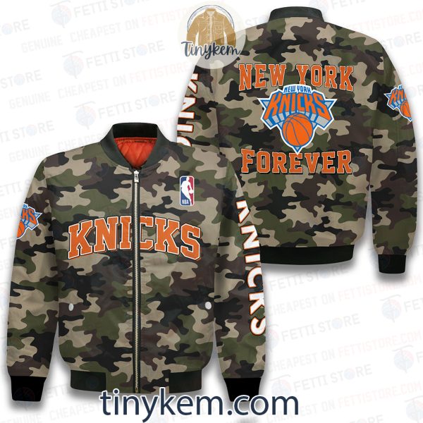 New York Knicks Military Camo Bomber Jacket