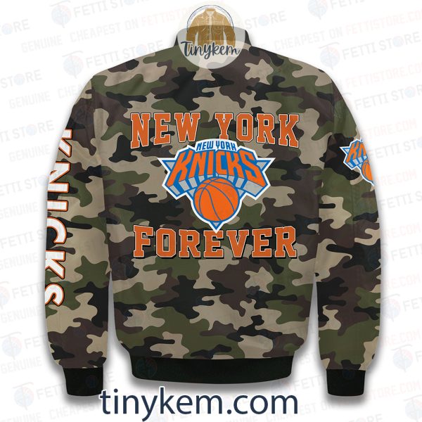 New York Knicks Military Camo Bomber Jacket