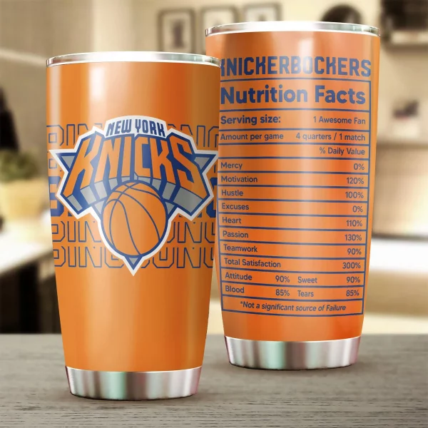 New York Knicks Nutrition Facts 20oz Tumbler