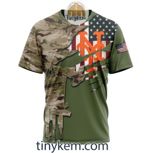 New York Mets Skull Camo Customized Hoodie Tshirt Gift For Veteran Day2B6 tuXKV