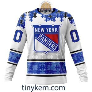 New York Rangers Autism Awareness Customized Hoodie Tshirt Sweatshirt2B4 qyEQK