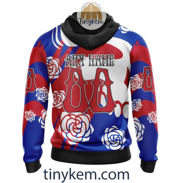 New York Rangers Customized Hoodie, Tshirt With Gratefull Dead Skull Design