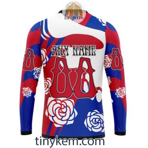 New York Rangers Customized Hoodie Tshirt With Gratefull Dead Skull Design2B5 3QF39