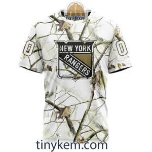 New York Rangers Customized Hoodie Tshirt With White Winter Hunting Camo Design2B6 FDKbR