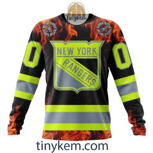 New York Rangers Firefighters Customized Hoodie Tshirt Sweatshirt2B4 eh6PL