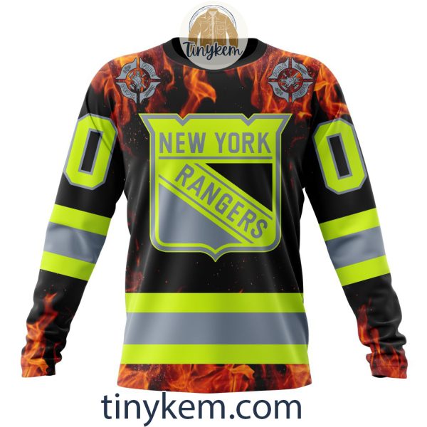 New York Rangers Firefighters Customized Hoodie, Tshirt, Sweatshirt