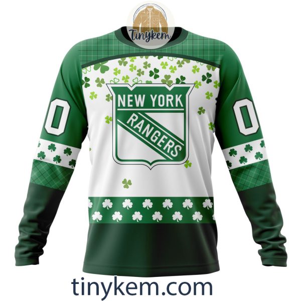 New York Rangers Hoodie, Tshirt With Personalized Design For St. Patrick Day
