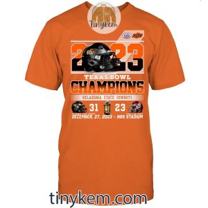Oklahoma Cowboys Texas Bowl Champions 2023 Shirt Two Sides Printed