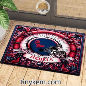 Ole Miss Rebels Stained Glass Design Doormat2B3 tyBv1
