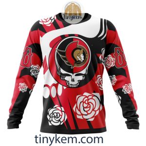 Ottawa Senators Customized Hoodie Tshirt With Gratefull Dead Skull Design2B4 pJbVw