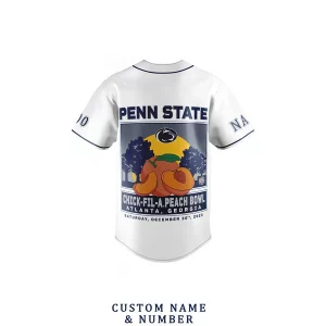 Penn State Lions Customized Baseball Jersey Chick Fil A Peach Bowl2B3 P3s2t