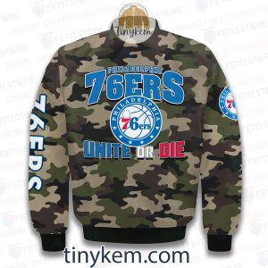 Philadelphia 76ers Military Camo Bomber Jacket2B3 wCeF1