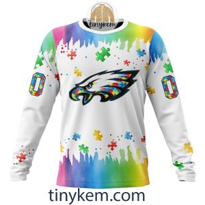 Philadelphia Eagles Autism Tshirt Hoodie With Customized Design For Awareness Month2B4 U0Wck
