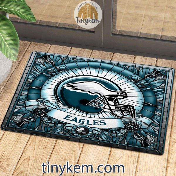 Philadelphia Eagles Stained Glass Design Doormat