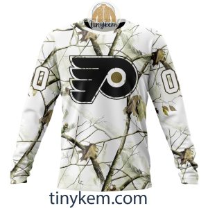 Philadelphia Flyers Customized Hoodie Tshirt With White Winter Hunting Camo Design2B4 UJdTd