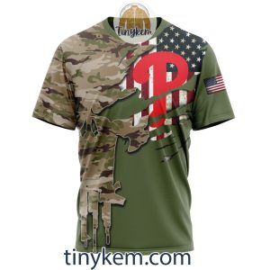 Philadelphia Phillies Skull Camo Customized Hoodie Tshirt Gift For Veteran Day2B6 u1pVV