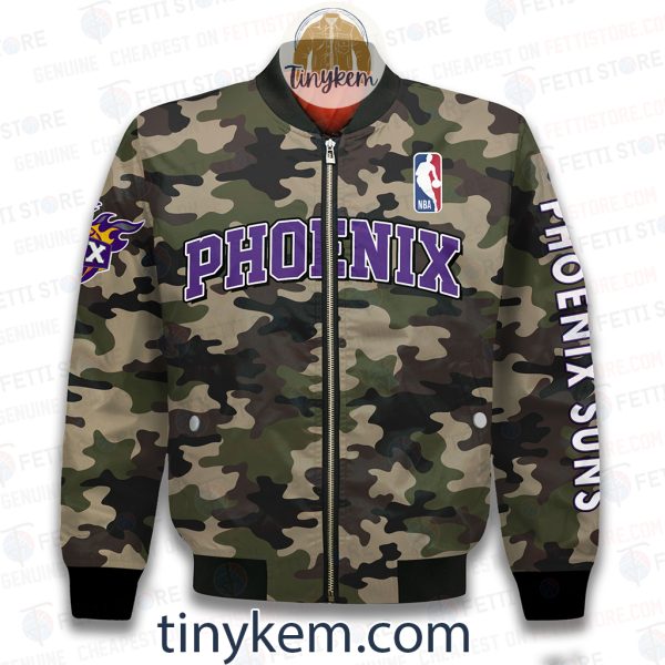 Phoenix Suns Military Camo Bomber Jacket