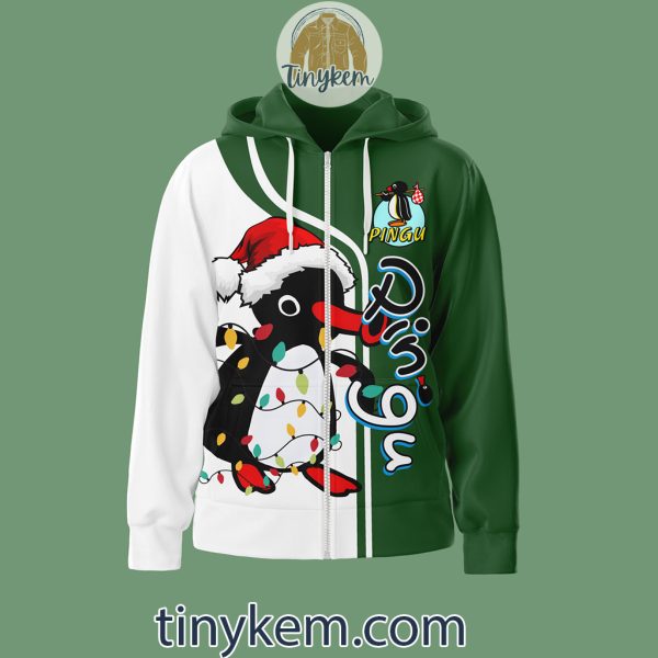 Pingu Christmas Zipper Hoodie: Noot Noot