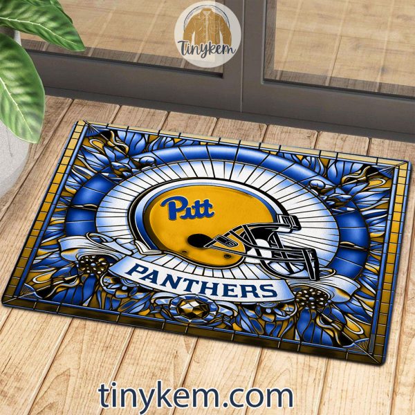 Pittsburgh Panthers Stained Glass Design Doormat