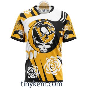 Pittsburgh Penguins Customized Hoodie Tshirt With Gratefull Dead Skull Design2B6 6VEN7
