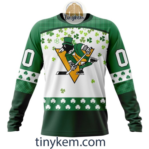 Pittsburgh Penguins Hoodie, Tshirt With Personalized Design For St. Patrick Day