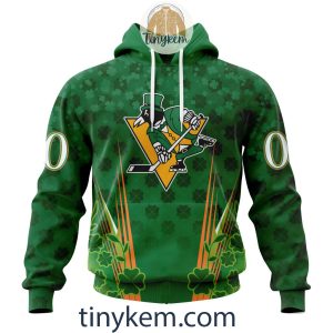 Pittsburgh Penguins Shamrocks Customized Hoodie, Tshirt: Gift for St Patrick’s Day