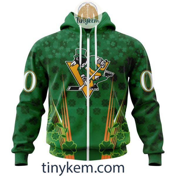 Pittsburgh Penguins Shamrocks Customized Hoodie, Tshirt: Gift for St Patrick’s Day